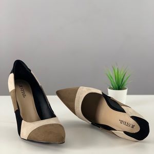 Black/Tan Heels 7W